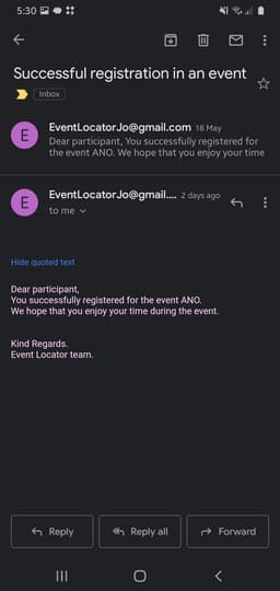 Email notification